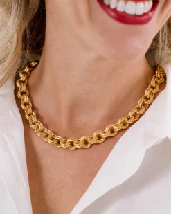 Double Link Chain Necklace|Susan Shaw Clearance