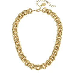 Double Link Chain Necklace|Susan Shaw Clearance
