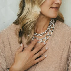 Double Loop Chain Necklace|Susan Shaw Clearance