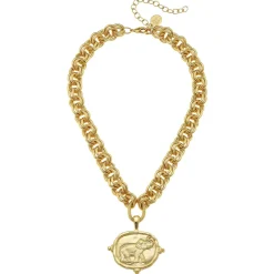Elephant Intaglio Necklace|Susan Shaw Hot
