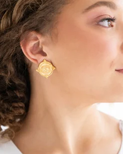 Elephant Intaglio Studs|Susan Shaw New