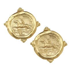 Equestrian Intaglio Studs|Susan Shaw Best