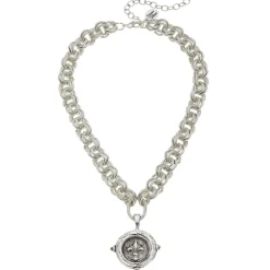 Fleur-De-Lis Intaglio Necklace|Susan Shaw Sale