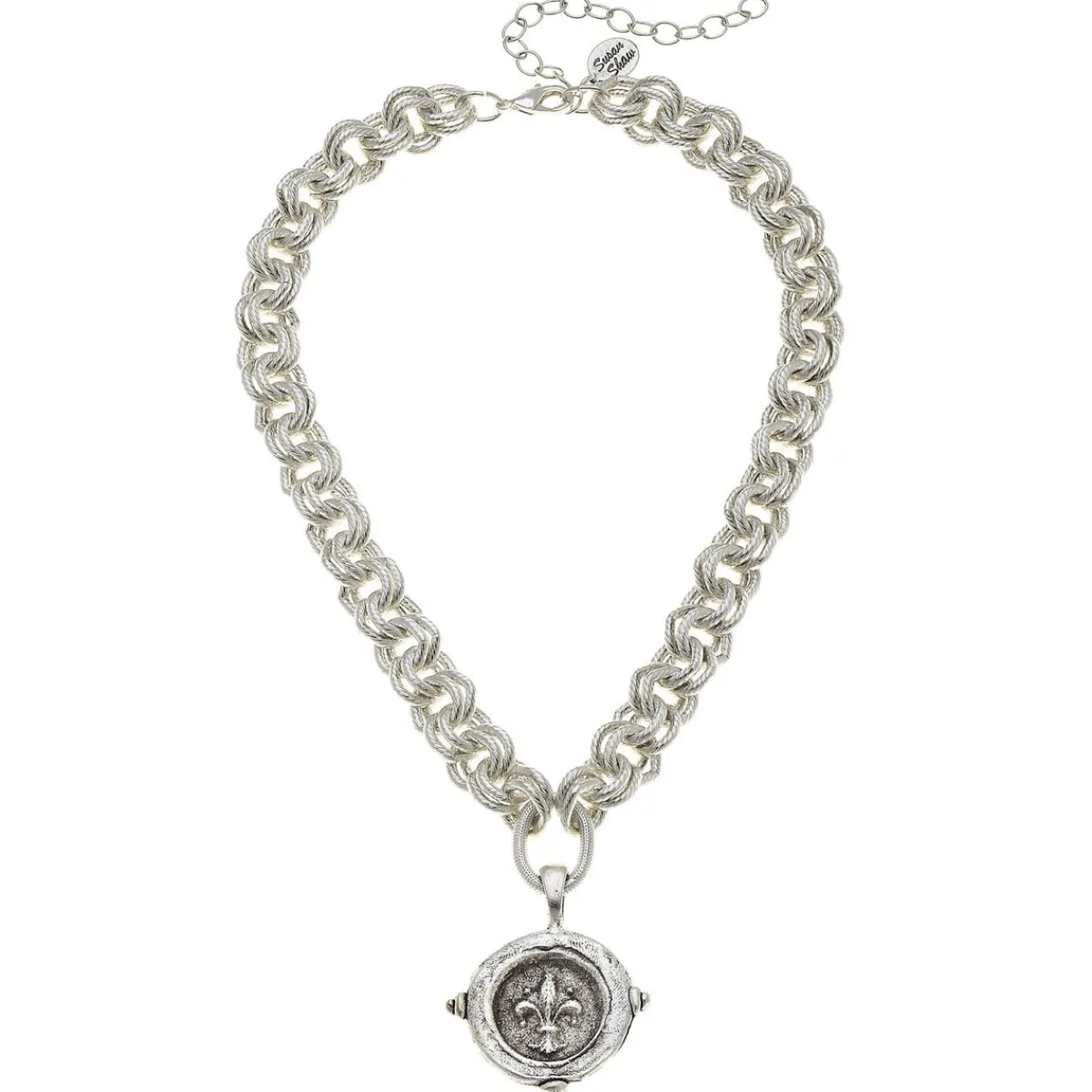Fleur-De-Lis Intaglio Necklace|Susan Shaw Sale