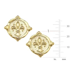 Fleur De Lis Intaglio Studs|Susan Shaw Discount