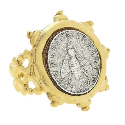 Florence Italian Bee Coin Ring|Susan Shaw Best