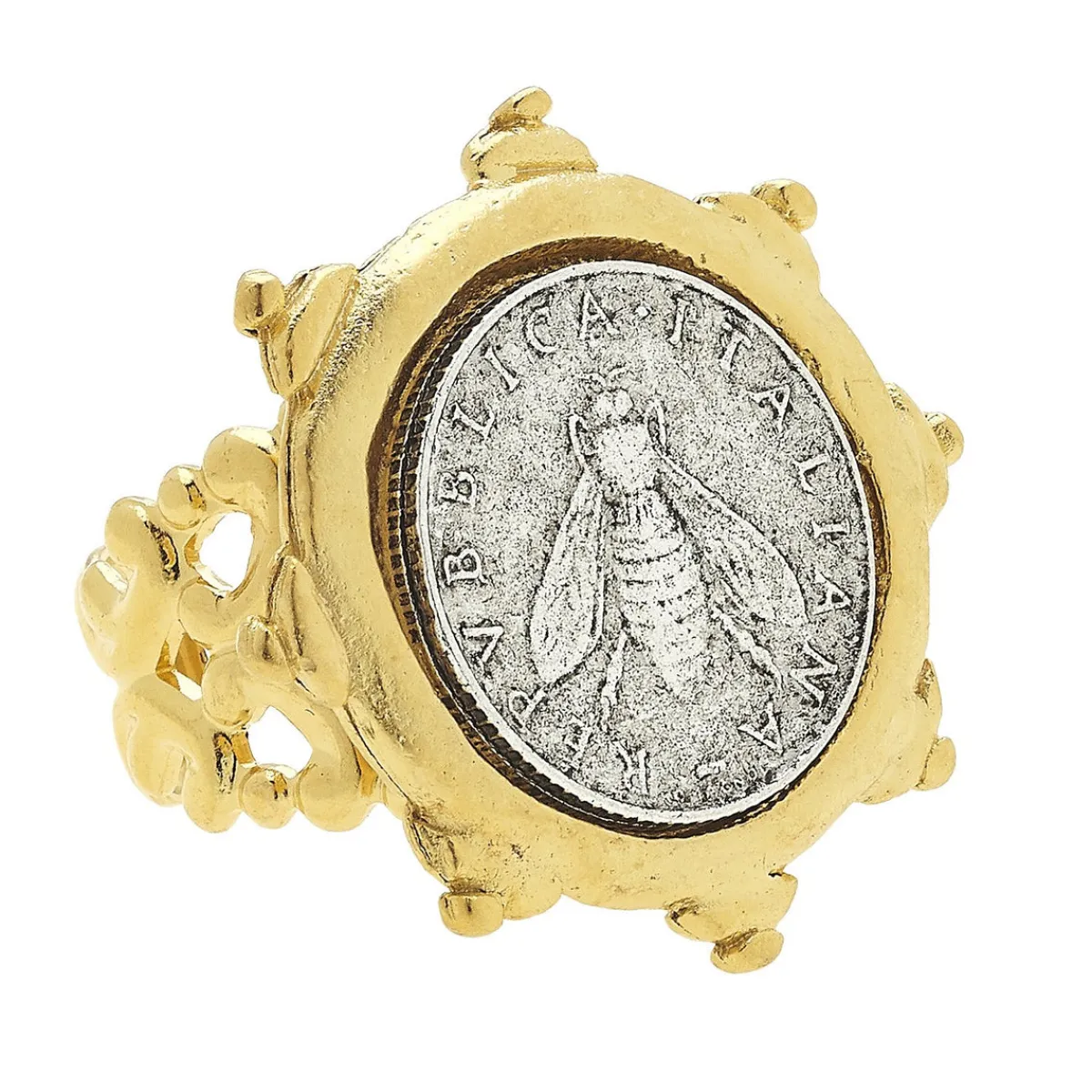 Florence Italian Bee Coin Ring|Susan Shaw Best