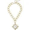 French Coin + Freshwater Pearl Necklace|Susan Shaw Outlet