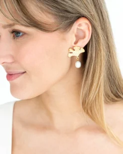 Ginkgo Drop Earrings|Susan Shaw Best