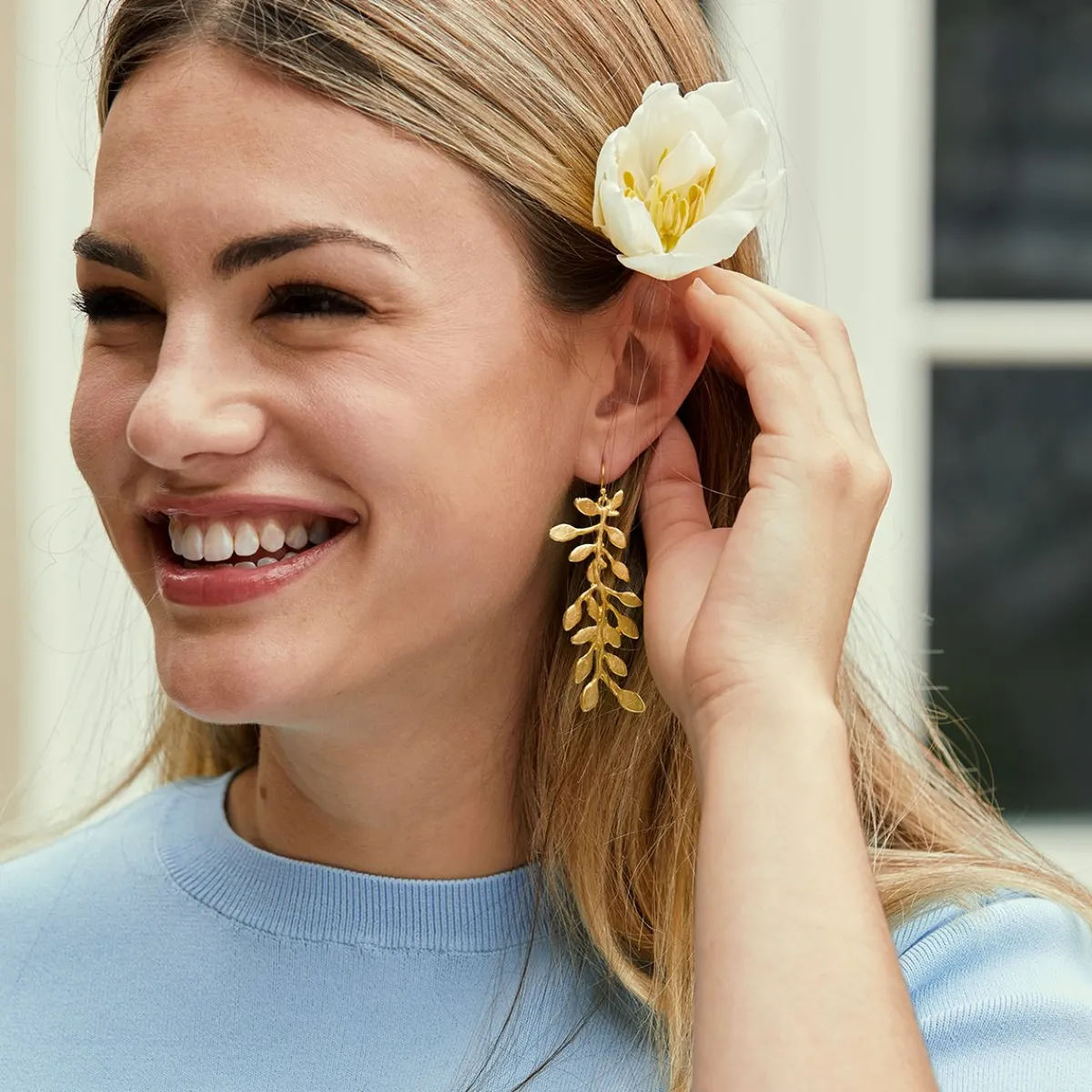 Gold Vine Earrings|Susan Shaw