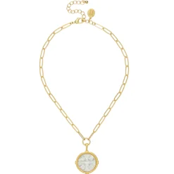 Ida Jerusalem Cross Necklace|Susan Shaw Outlet
