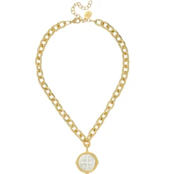 Ida Jerusalem Cross Necklace|Susan Shaw Outlet