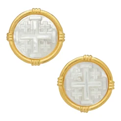 Ida Jerusalem Cross Studs|Susan Shaw New
