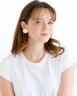 Ida Seashell Studs|Susan Shaw New