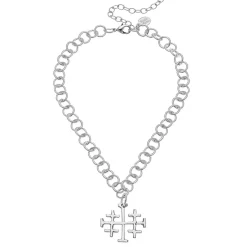 Jerusalem Cross Chain Necklace|Susan Shaw Hot