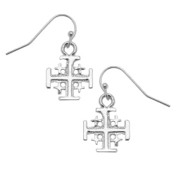 Jerusalem Cross Drop Earrings|Susan Shaw Online