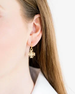 Jerusalem Cross Drop Earrings|Susan Shaw Online