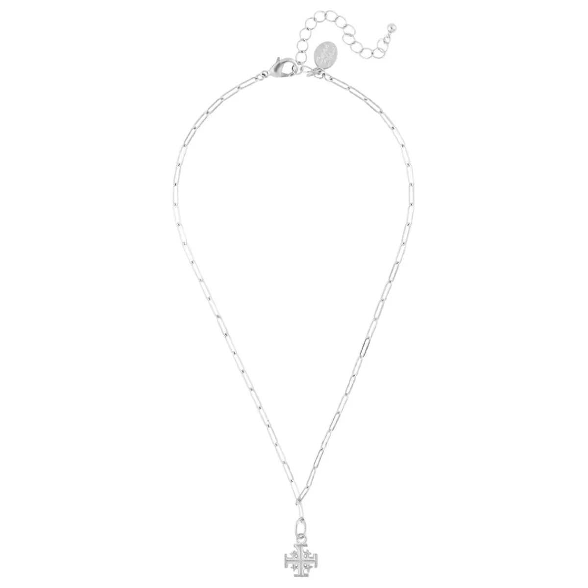 Jerusalem Cross Paperclip Necklace|Susan Shaw Online