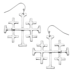 Large Jerusalem Cross Earrings|Susan Shaw Outlet