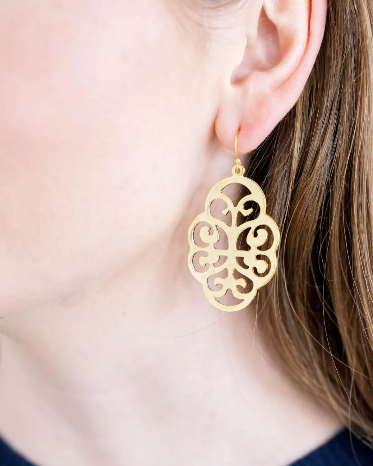 Leaf Cut Out Earrings|Susan Shaw Sale