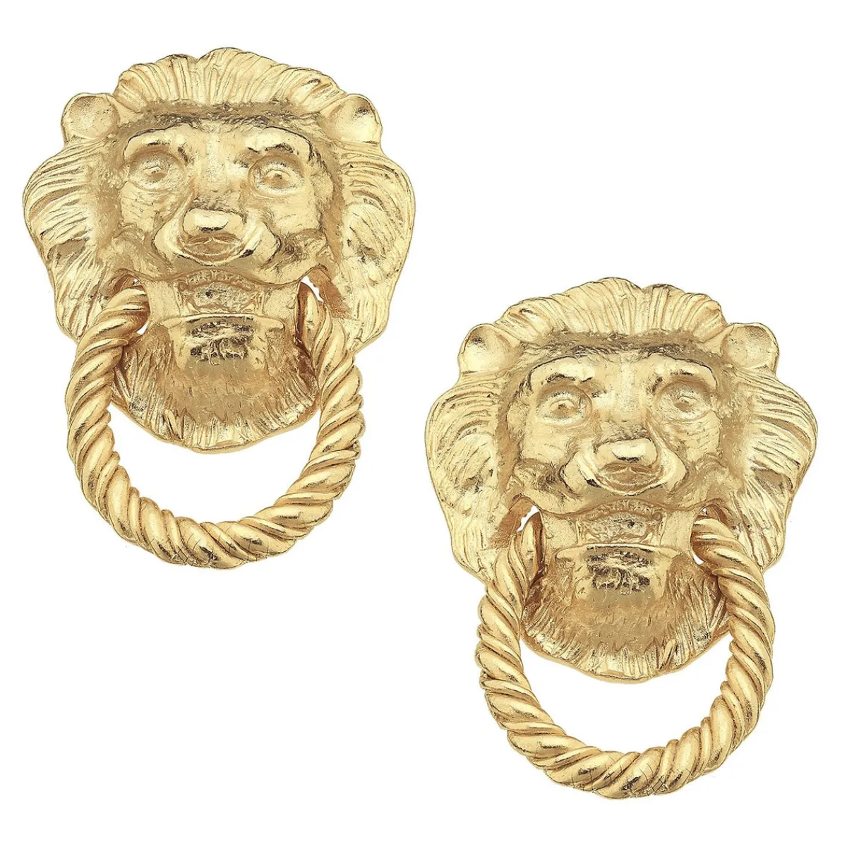 Lion Knocker Earrings|Susan Shaw Clearance