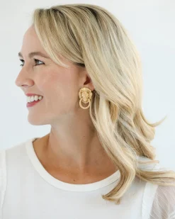 Lion Knocker Earrings|Susan Shaw Clearance