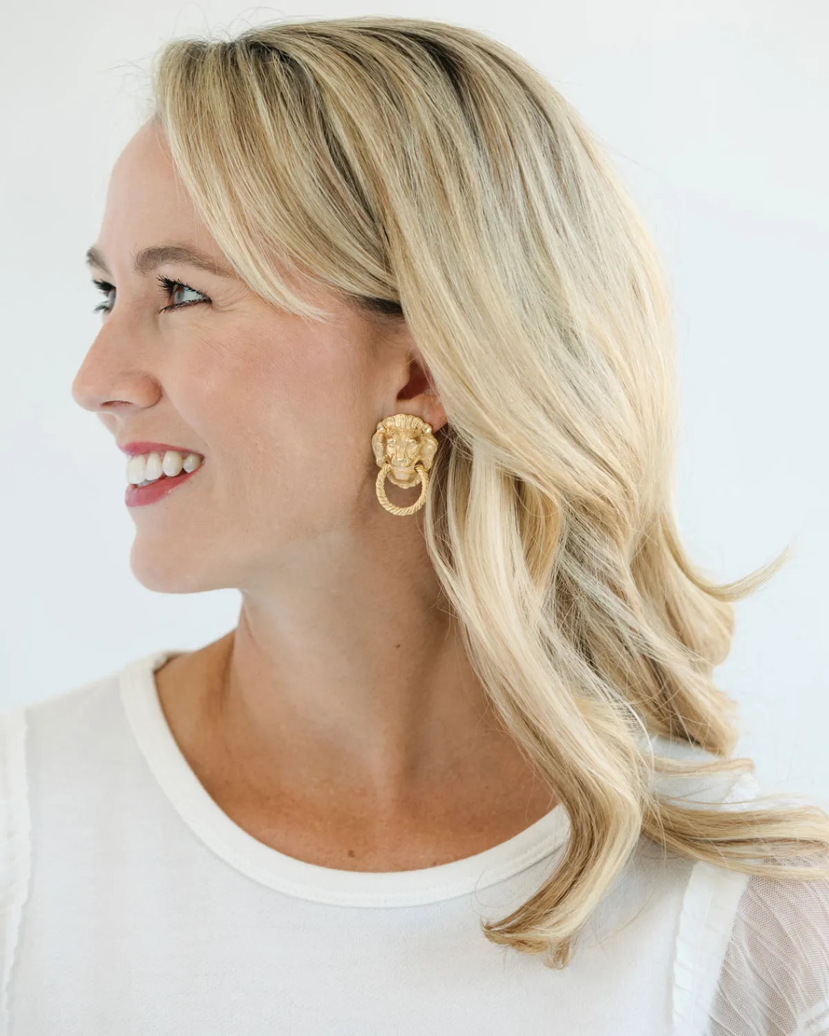 Lion Knocker Earrings|Susan Shaw Clearance