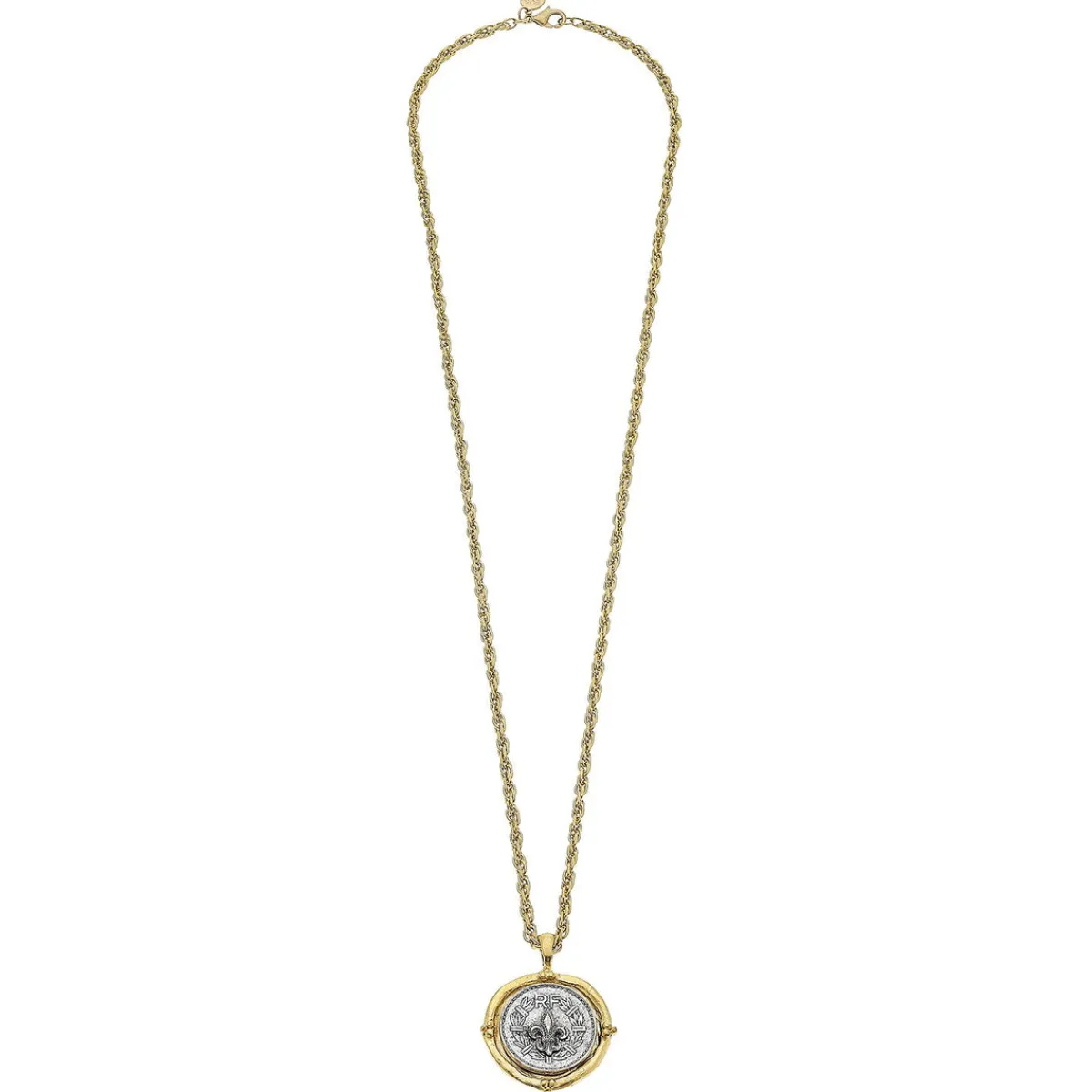 Long Coin Pendant Necklace|Susan Shaw Hot
