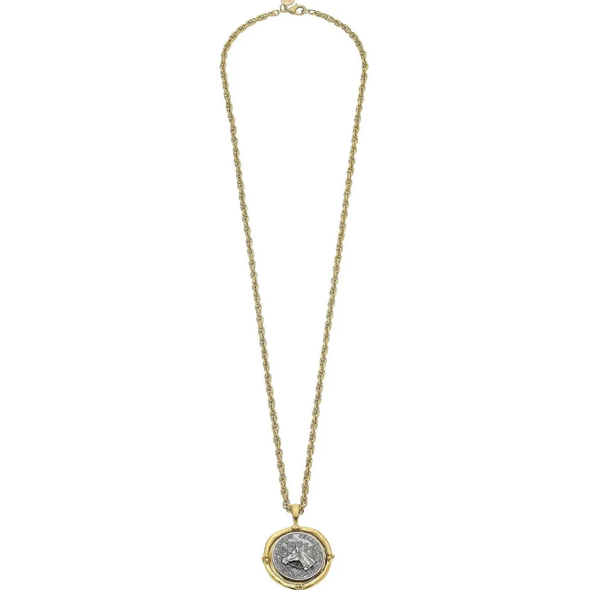 Long Coin Pendant Necklace|Susan Shaw Hot