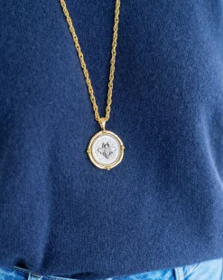 Long Coin Pendant Necklace|Susan Shaw Hot