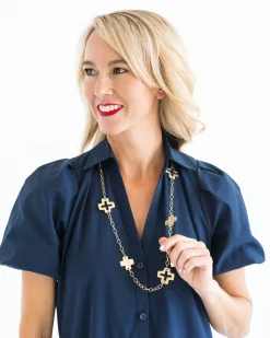 Long Cross Chain Necklace|Susan Shaw Best