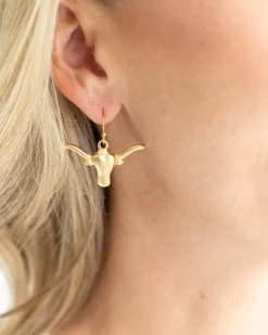 Longhorn Drop Earrings|Susan Shaw New