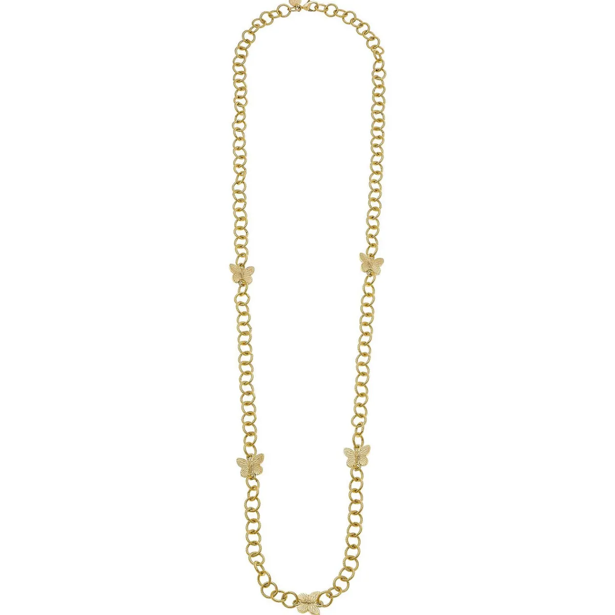 Long Linked Butterfly Chain Necklace|Susan Shaw Hot