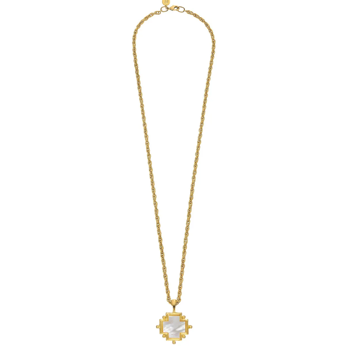 Long Mother of Pearl Cross Necklace|Susan Shaw Best