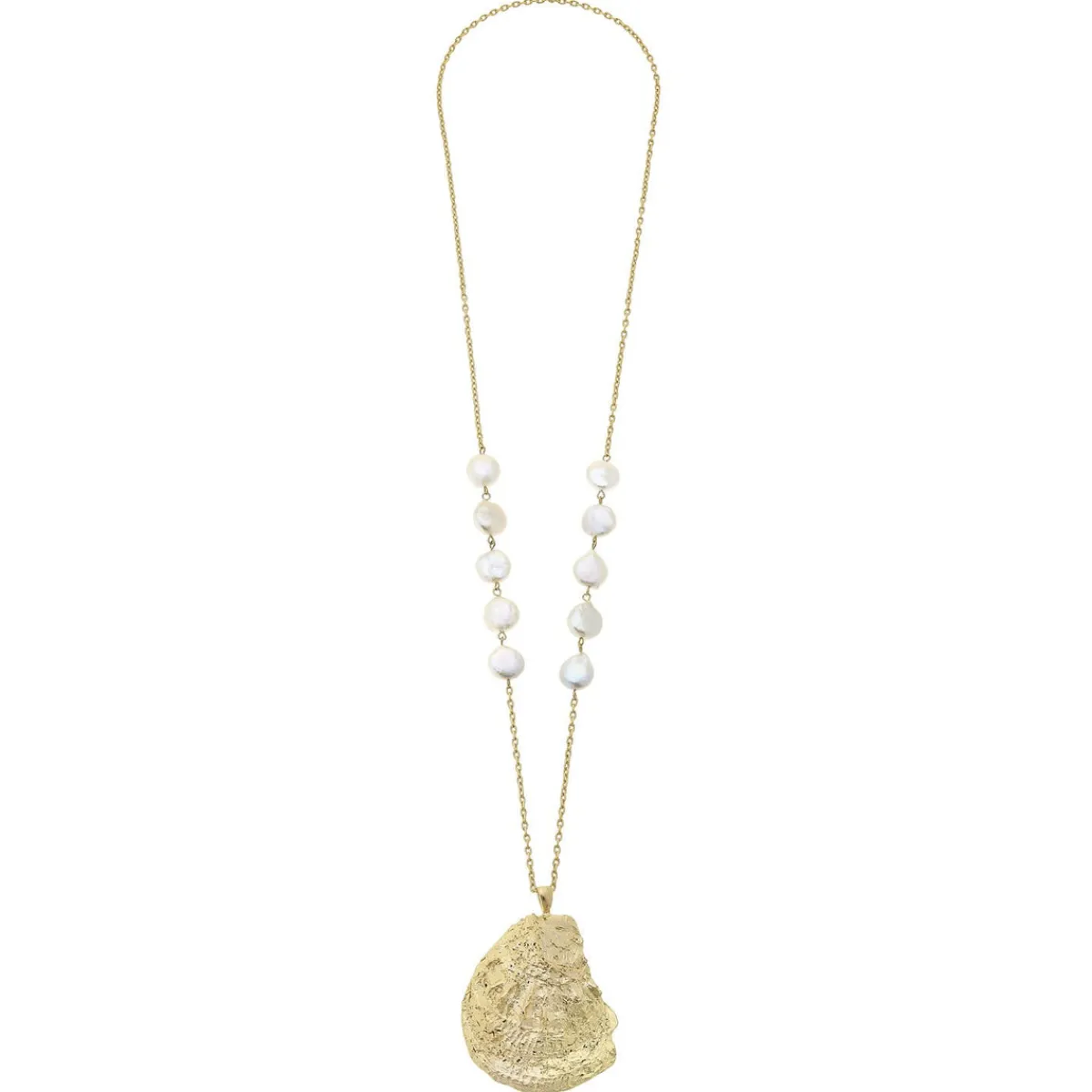 Long Oyster and Pearl Necklace|Susan Shaw Discount
