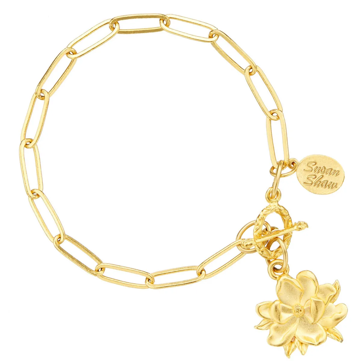 Magnolia Paperclip Bracelet|Susan Shaw Clearance