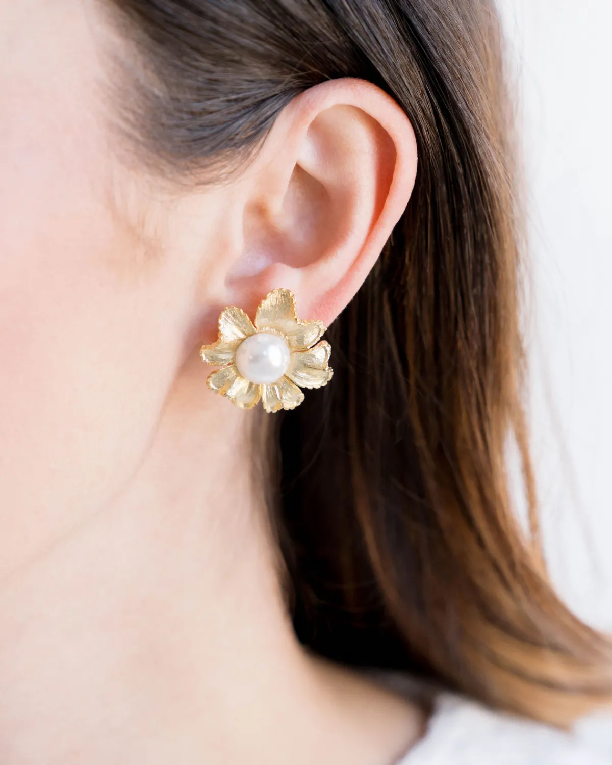 Marigold Pearl Studs|Susan Shaw Sale