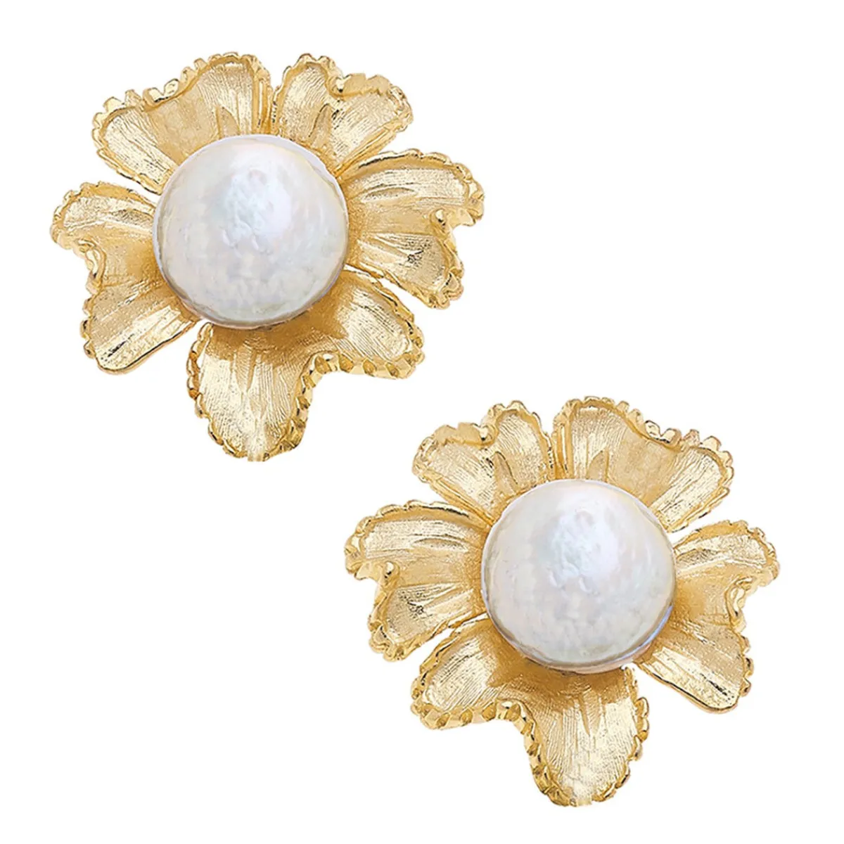 Marigold Pearl Studs|Susan Shaw Sale