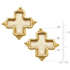 Mary Cross Studs|Susan Shaw New
