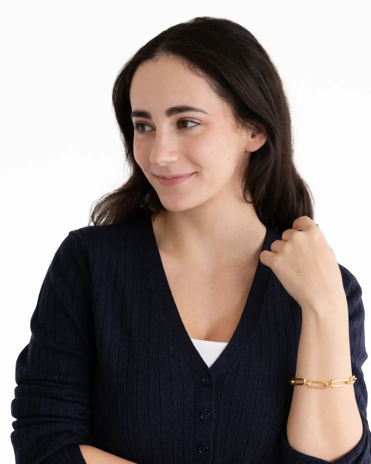 Mixed Link Paperclip Bracelet|Susan Shaw Outlet