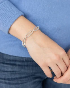 Mixed Link Paperclip Bracelet|Susan Shaw Outlet