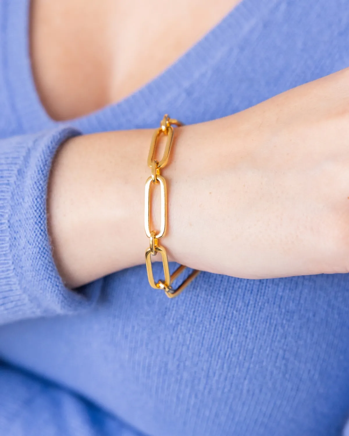 Mixed Link Paperclip Bracelet|Susan Shaw Outlet