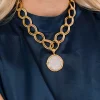 Mixed Metal Franc Chain Necklace|Susan Shaw Outlet