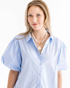 Mother of Pearl Cross Pearl Necklace|Susan Shaw Best