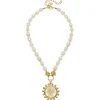 Mother of Pearl Jerusalem Cross Pearl Necklace|Susan Shaw Outlet