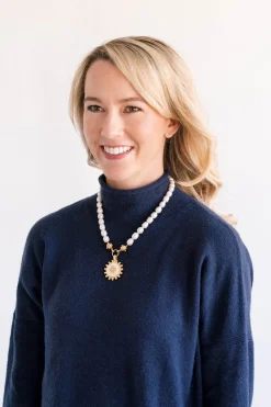 Mother of Pearl Jerusalem Cross Pearl Necklace|Susan Shaw Outlet