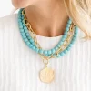 Multi Strand Turquoise + Coin Necklace|Susan Shaw Hot