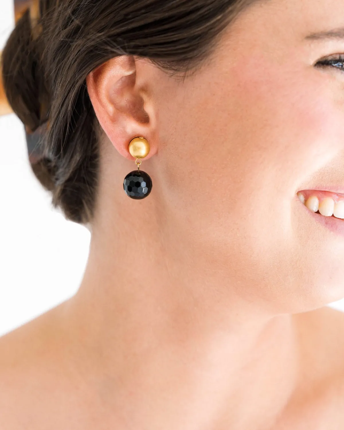 Onyx Margaret Drop Earrings|Susan Shaw Best