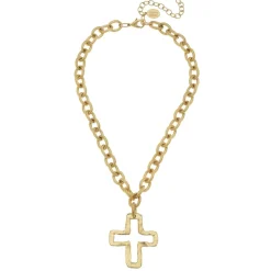 Open Cross Necklace|Susan Shaw Hot