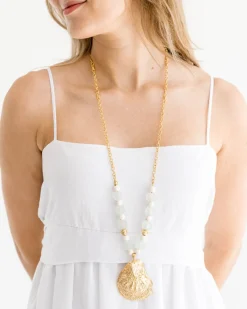 Oyster Sea Glass Necklace|Susan Shaw Discount